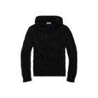 Ralph Lauren Cable-knit Cashmere Hoodie Classic Black