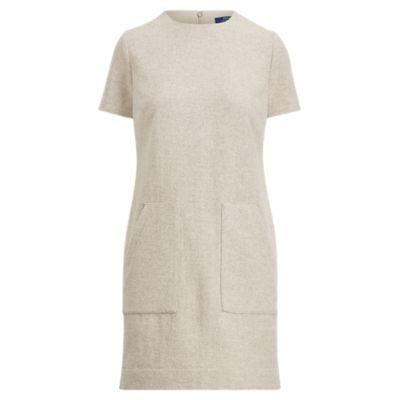 Ralph Lauren Wool Shift Dress Expedition Dune Heather