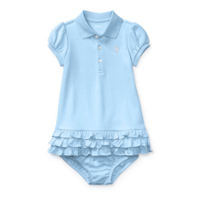Ralph Lauren Ruffled Polo Dress & Bloomer Summer Lilac 6m