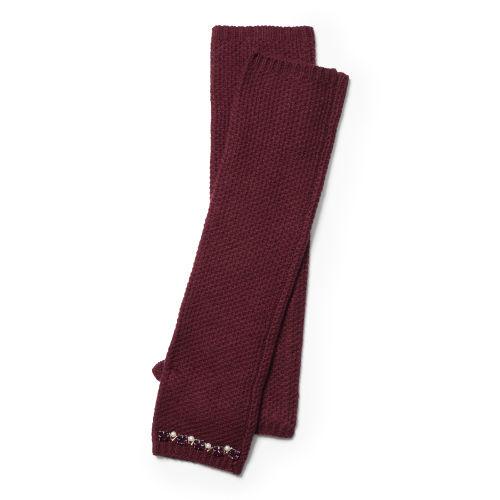 Ralph Lauren Lauren Jeweled Fingerless Gloves Port/smoke & Amethyst