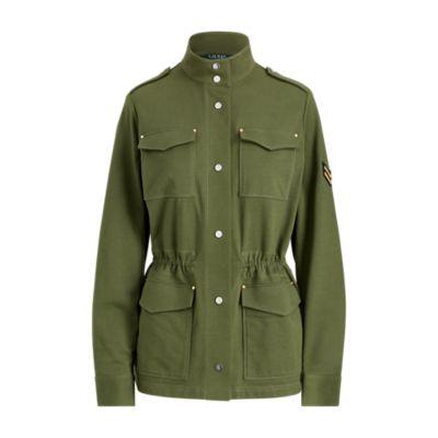 Ralph Lauren Cotton Military Jacket Admiral Green