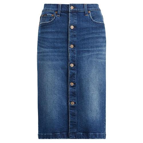Polo Ralph Lauren Buttoned Denim Pencil Skirt