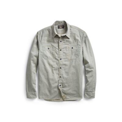 Ralph Lauren Tradesman Denim Workshirt Rl 956 Cream Indigo