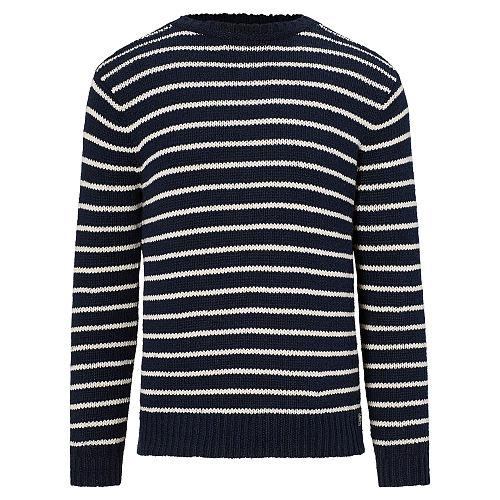 Ralph Lauren Denim & Supply Striped Cotton Sweater Navy Cream