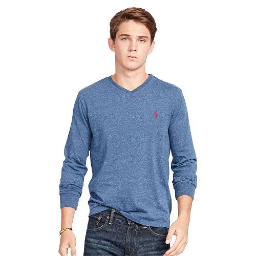 Polo Ralph Lauren Cotton Long-sleeve T-shirt Classic Royal Heather