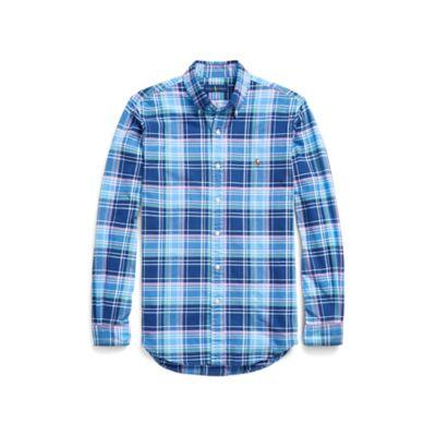 Ralph Lauren Classic Fit Plaid Oxford Shirt Navy/dawn Multi