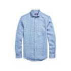 Ralph Lauren Textured Linen Dobby Shirt Light Blue