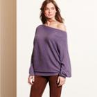 Ralph Lauren Lauren Dolman Cotton-blend Sweater Purple Heather