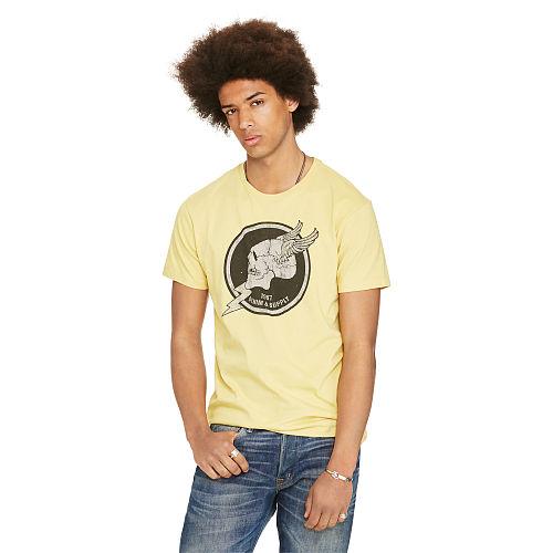 Ralph Lauren Denim & Supply Cotton Jersey Graphic Tee Field Yellow