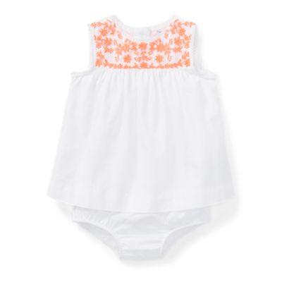 Ralph Lauren Embroidered Top & Bloomer Set White 12m