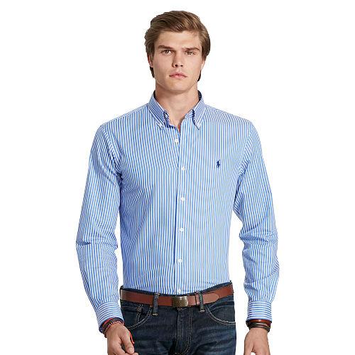 Polo Ralph Lauren Slim-fit Striped Twill Shirt Blue/white