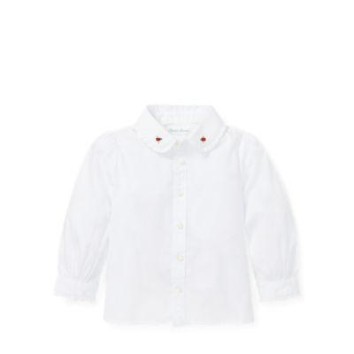 Ralph Lauren Ruffled Cotton Shirt White 9m