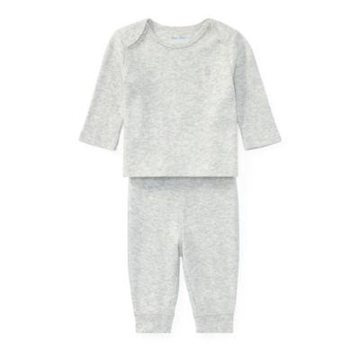 Ralph Lauren Cotton Top & Legging Set Quartz Heather 9m