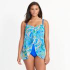 Ralph Lauren Lauren Woman Sheer-overlay One-piece Blue