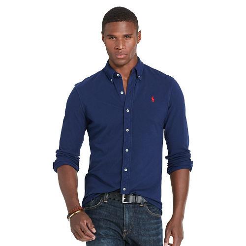 Polo Ralph Lauren Featherweight Mesh Shirt Newport Navy