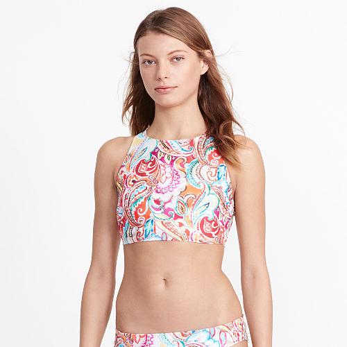 Ralph Lauren Lauren Paisley Lace-up Bikini Top Multi