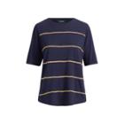 Ralph Lauren Jersey Elbow-sleeve Top Navy Sp