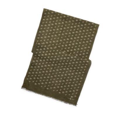 Ralph Lauren Reversible Silk-linen Scarf Sage Green