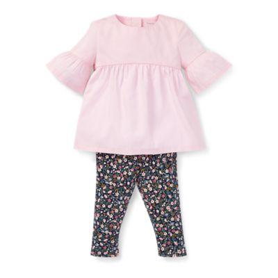 Ralph Lauren Shirred Top & Floral Legging Deco Pink 3m