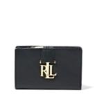 Ralph Lauren Pebbled Leather Compact Wallet Black