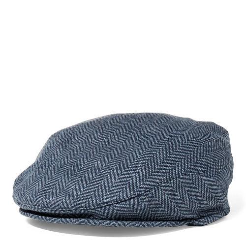 Polo Ralph Lauren Cotton Driving Cap Indigo Herringbone