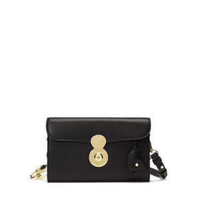 Ralph Lauren Leather Ricky Crossbody Bag Black