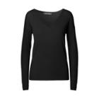 Ralph Lauren Merino Wool V-neck Sweater Black