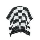Ralph Lauren Striped Poncho Black/cream