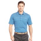 Ralph Lauren Polo Golf Striped Pima Lisle Polo Shirt Blue Heather/white