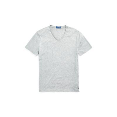Ralph Lauren Custom Slim Fit V-neck T-shirt Andover Heather