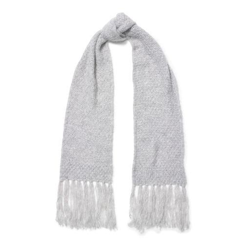 Ralph Lauren Lauren Honeycomb Wool-blend Scarf Fawn Grey Hthr