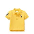 Ralph Lauren Cotton Mesh Polo Shirt Chrome Yellow 6m