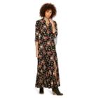 Ralph Lauren Denim & Supply Floral Button-front Maxidress Black Floral