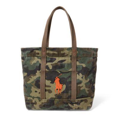 Ralph Lauren Camo Canvas Big Pony Tote Camo