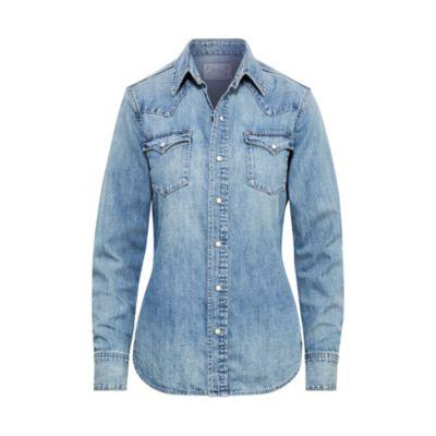 Ralph Lauren Denim Western Shirt Medium Indigo