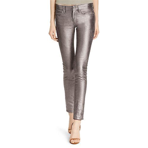 Polo Ralph Lauren Tompkins Metallic Skinny Jean Gunmetal