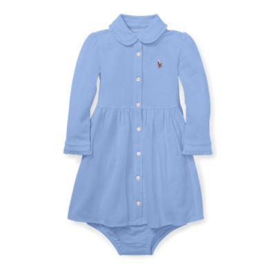 Ralph Lauren Knit Mesh Oxford Dress Harbor Island Blue 3m