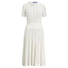 Ralph Lauren Fit-and-flare Silk Dress Off White