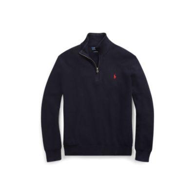 Ralph Lauren Cotton Half-zip Sweater Navy Heather