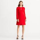 Ralph Lauren Lauren Crepe A-line Dress Orient Red