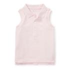 Ralph Lauren Mesh Sleeveless Polo Shirt Hint Of Pink 18m