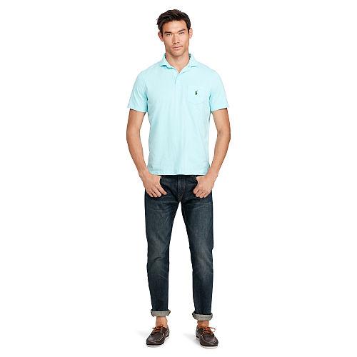 Polo Ralph Lauren Custom Fit Cotton Pocket Polo Soft Turquoise