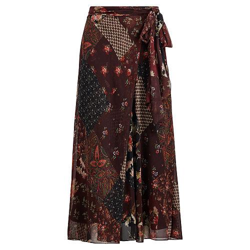 Polo Ralph Lauren Floral Patchwork Chiffon Skirt