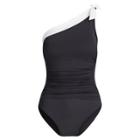 Ralph Lauren Slimming One-shoulder Suit Black/white