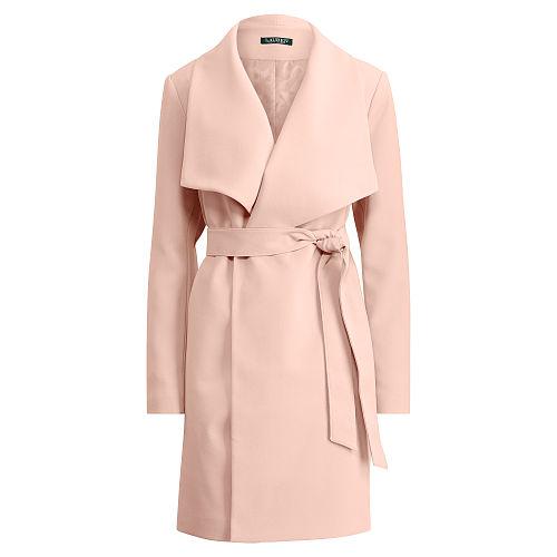 Ralph Lauren Lauren Crepe Open-front Coat Blush