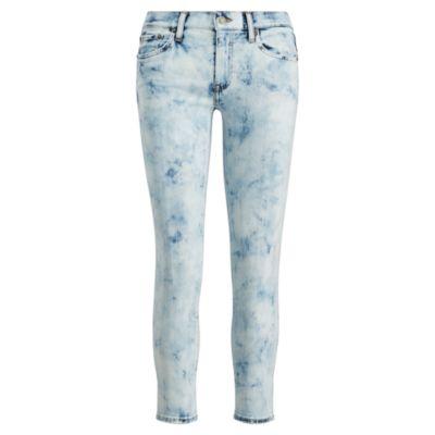 Ralph Lauren Tompkins Skinny Crop Jean Bleached Indigo