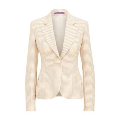 Ralph Lauren Gilmore Ticking-stripe Jacket Manila/rosewood
