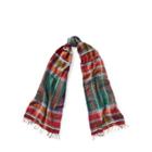 Ralph Lauren Madras Cotton Scarf Green Multi