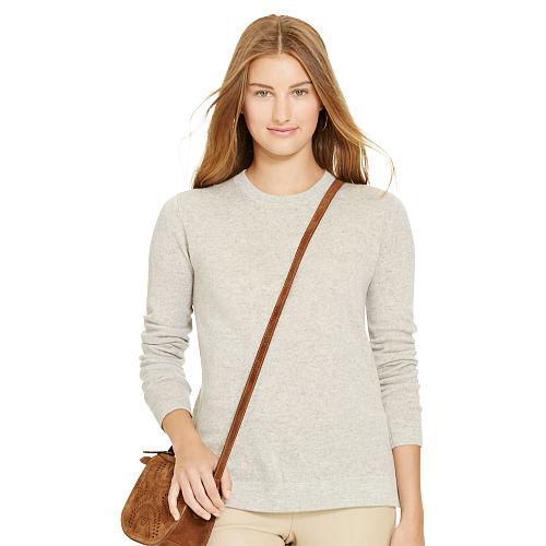 Polo Ralph Lauren Cashmere Crewneck Sweater Light Vintage Heather