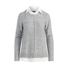 Ralph Lauren Layered Cotton-blend Sweater Sterling Grey Heather